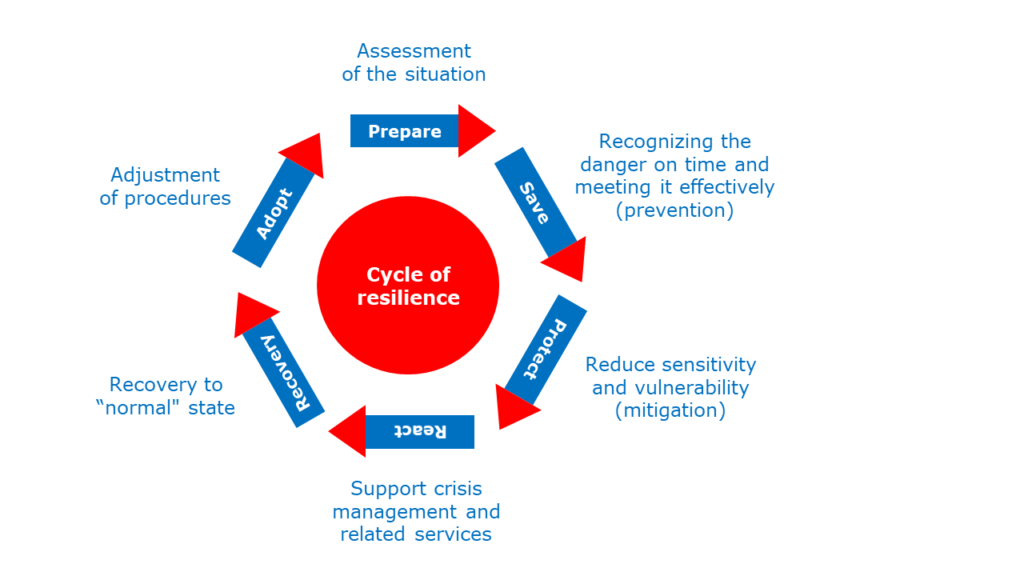 Schematic representation of the resilience cycle